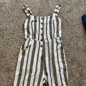 RVCA stripped jumpsuit